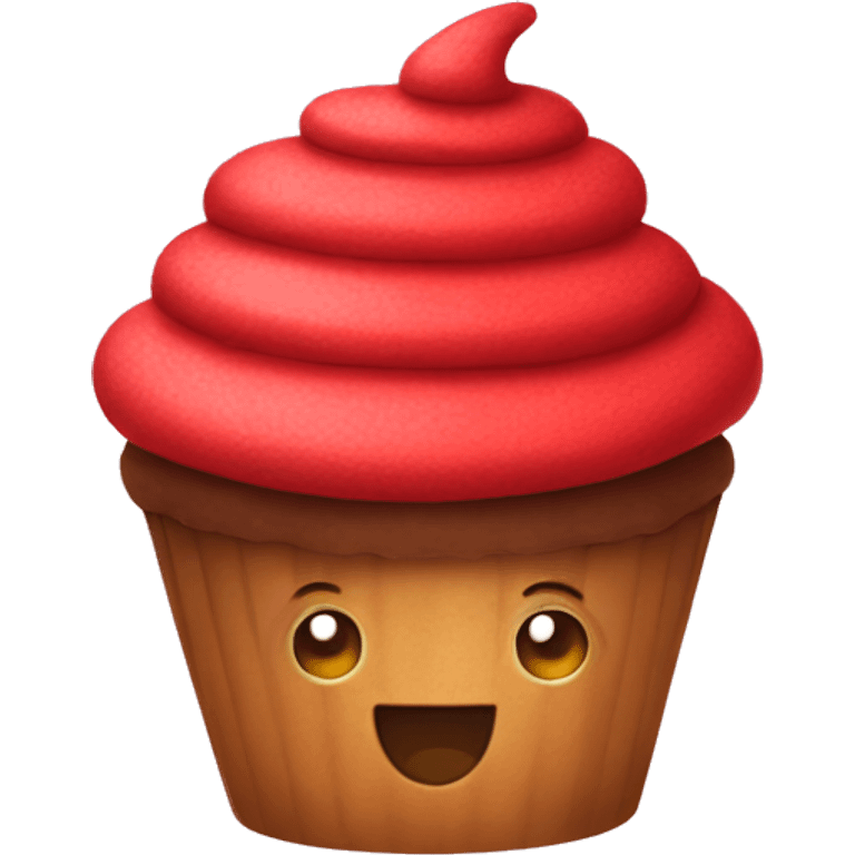 Red cup cake emoji