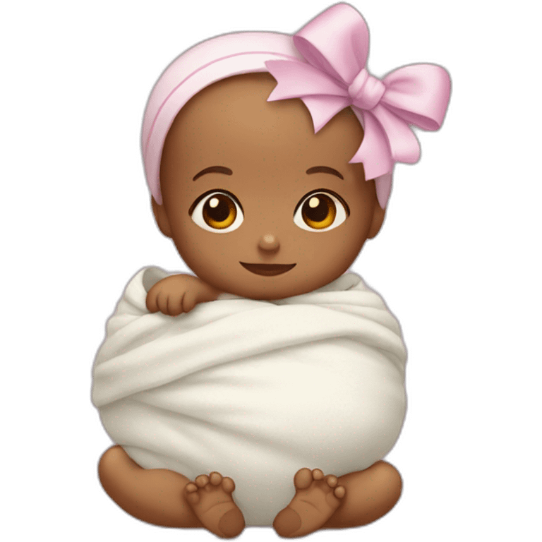 The newborn with a bow. emoji