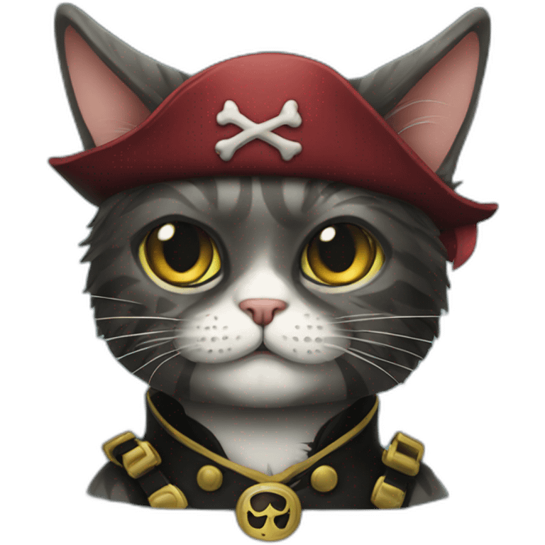 pirate cat with eyepatch emoji