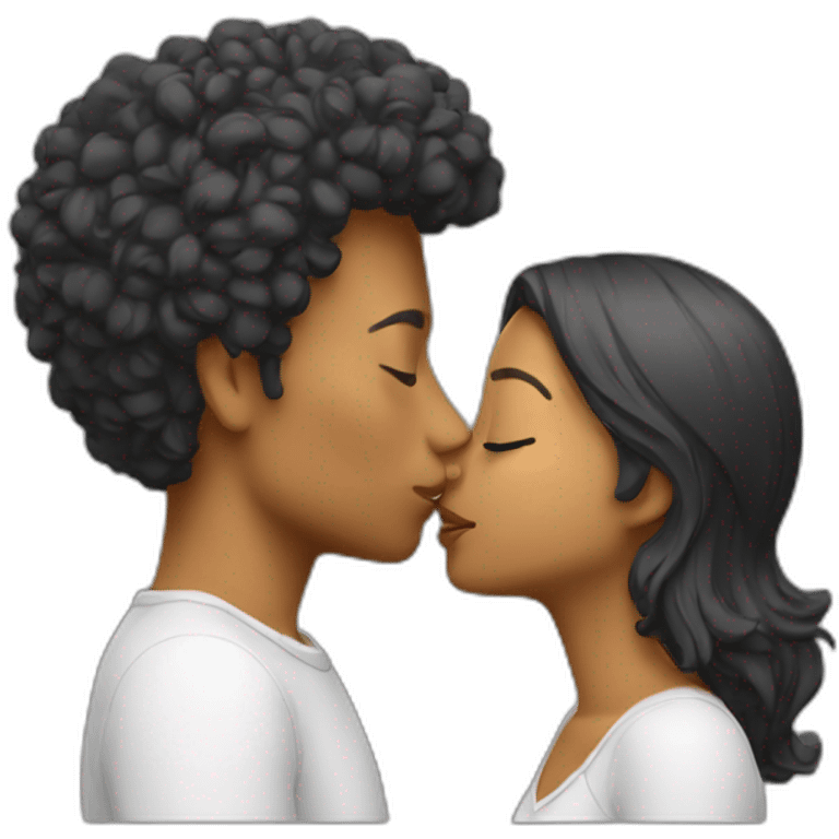 Kissing girlfriend forhead emoji