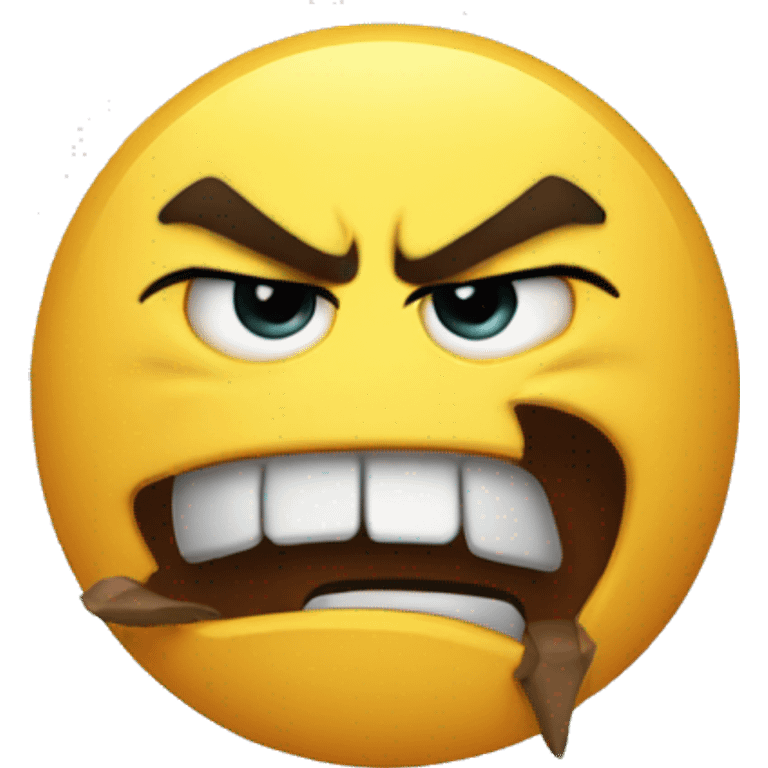 angry emoji with tanguage out of mought emoji