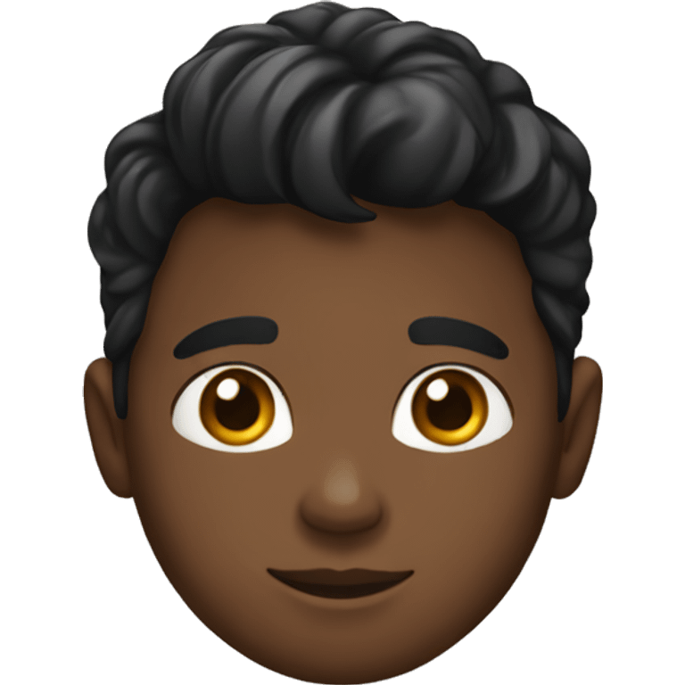 Niño cabello negro emoji