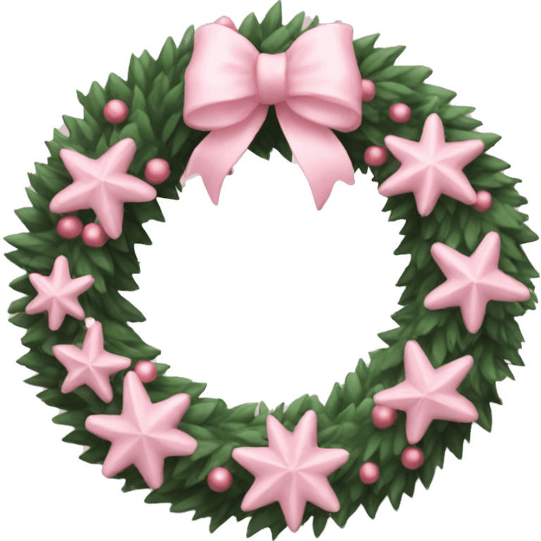 pale pink christmas wreath  emoji