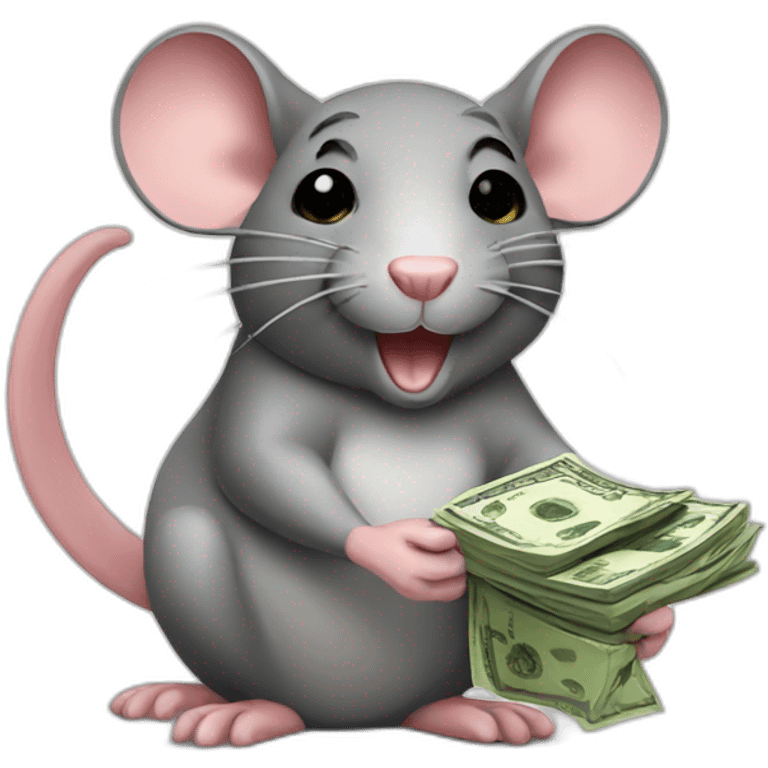 Rat with money emoji