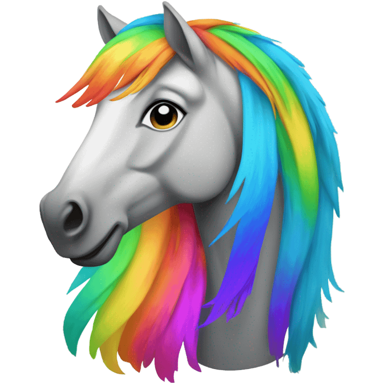 Horse with rainbow hair emoji