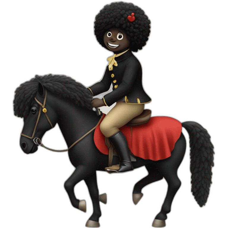 Golliwog on a horse emoji