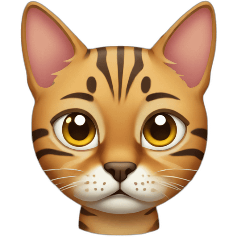 unhappy bengal cat emoji