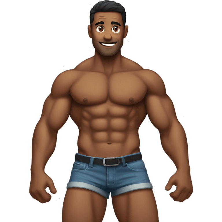 Six pack abs on man emoji