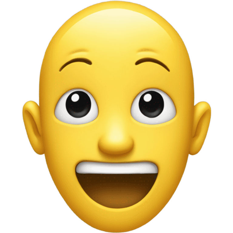 Yellow circle emoji head with pointer and index finger in mouth from the bottom and thumb sticking out  emoji