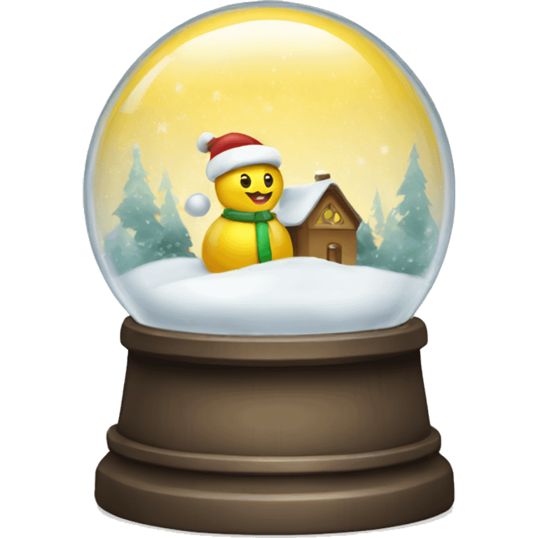 Snowglobe yellow Christmas  emoji