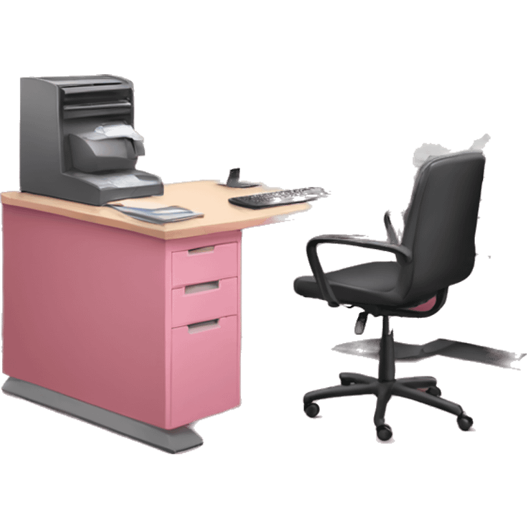 Pink computer office  emoji