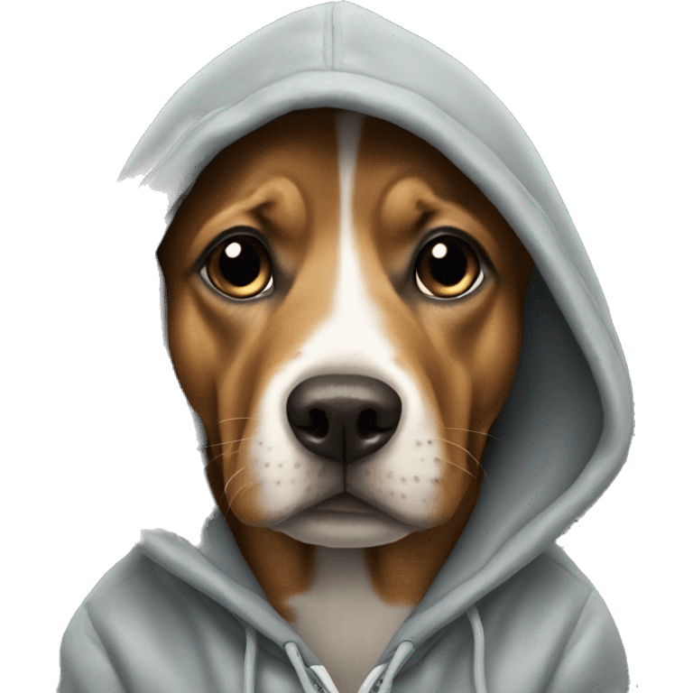 dog wearing hoodie emoji