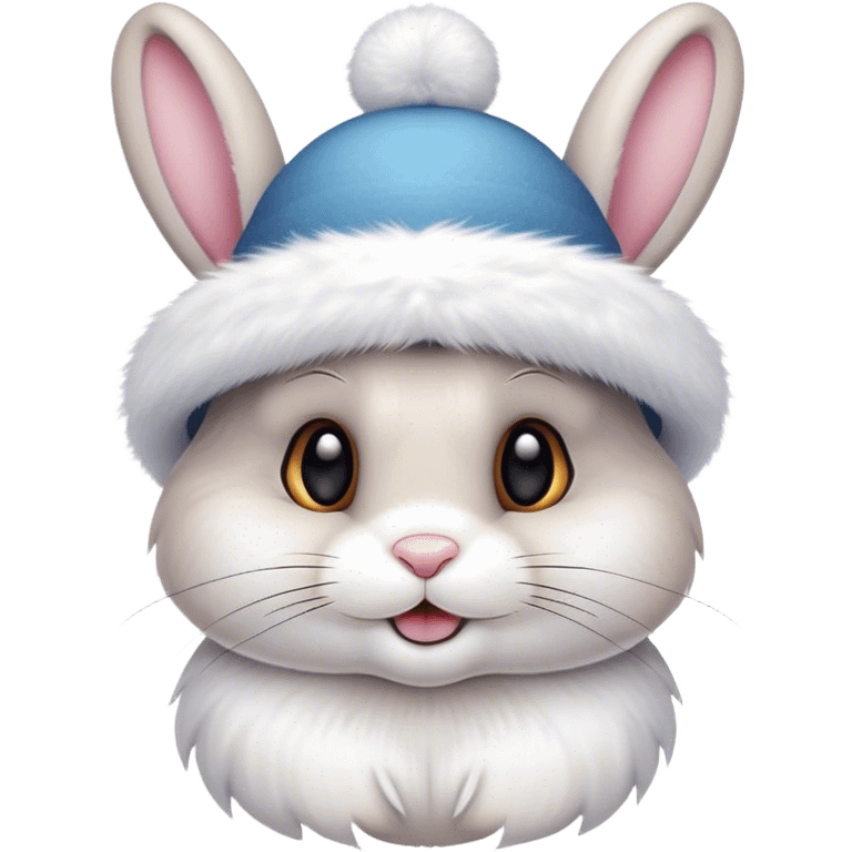 Bunny with a fun hat emoji