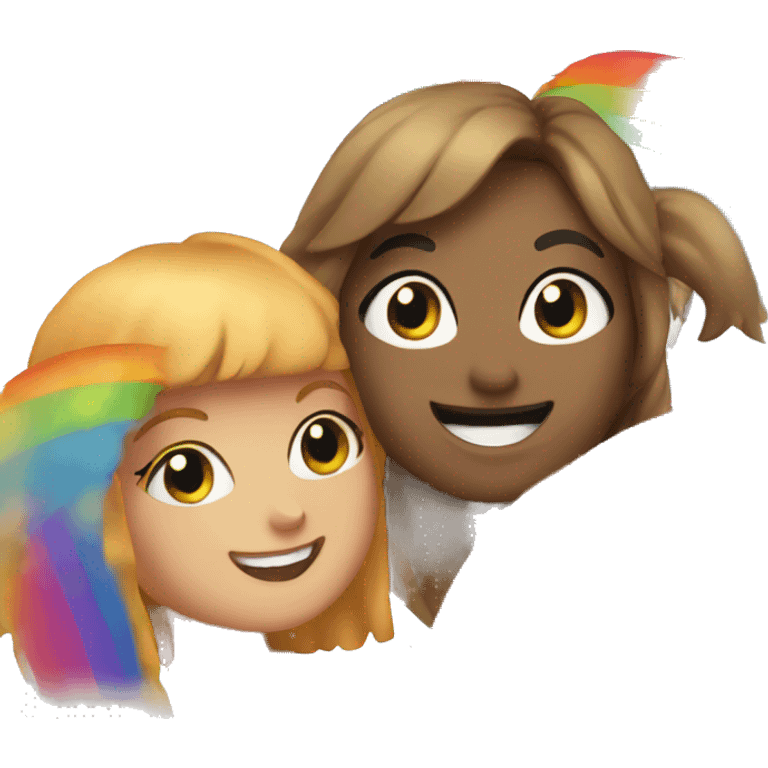 Rainbow with Besties  emoji