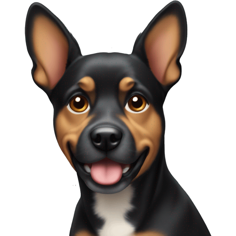 black and tan dog with pointy ears emoji