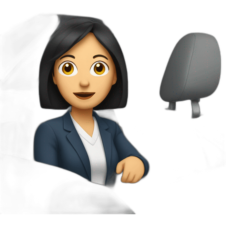 Anne Hidalgo in a car emoji