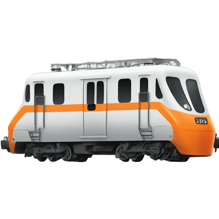 Train wearing orange hi-vis emoji