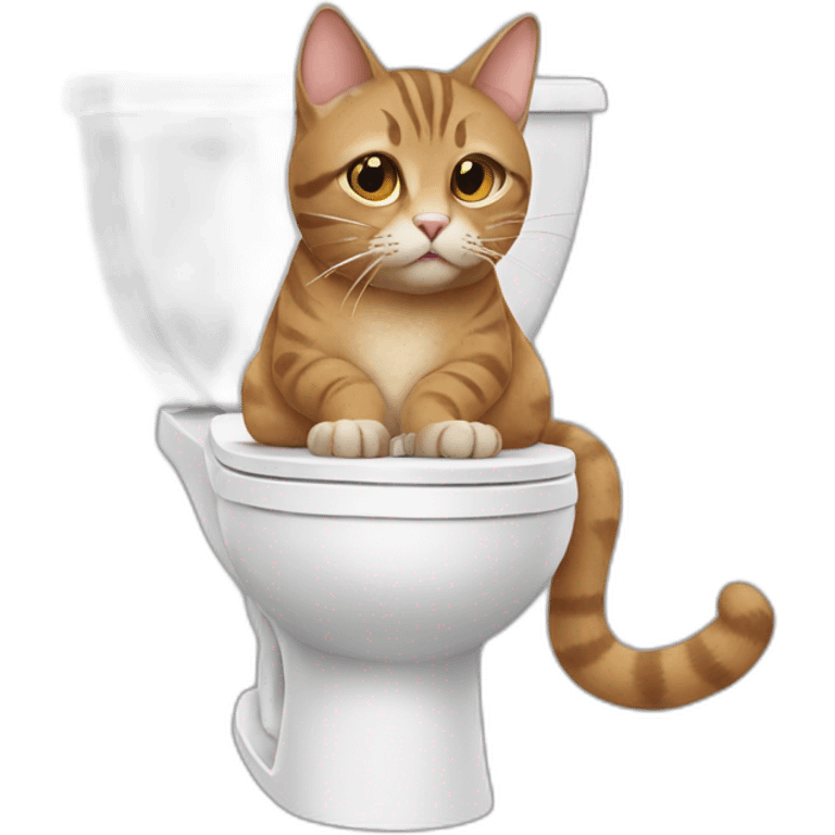 Cat on toilet emoji