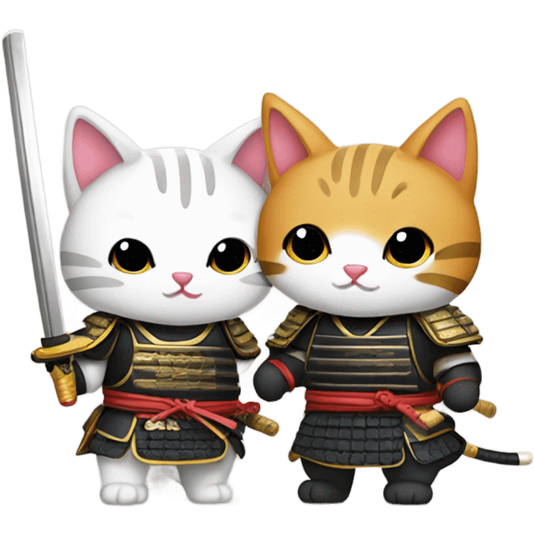 Samurai cat kissing  emoji