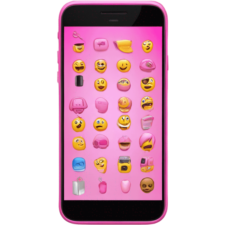 Pink phone emoji