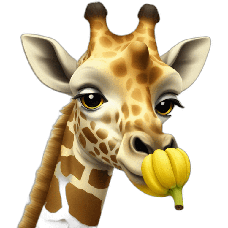 giraffe with banana emoji