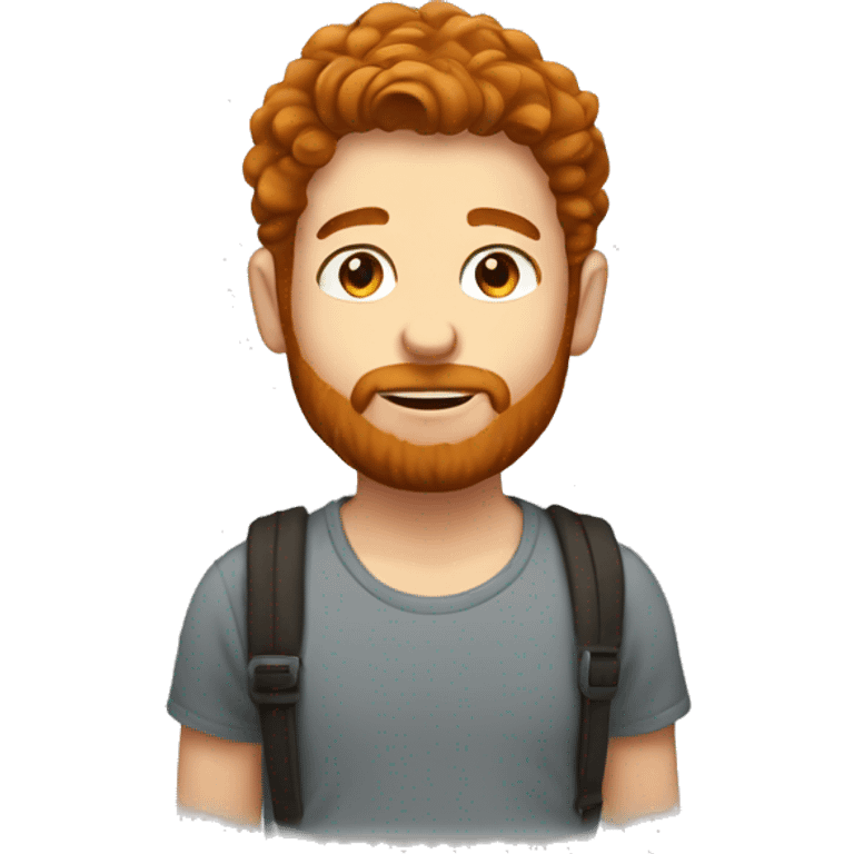 boy with ginger beard and brown hair cruly emoji