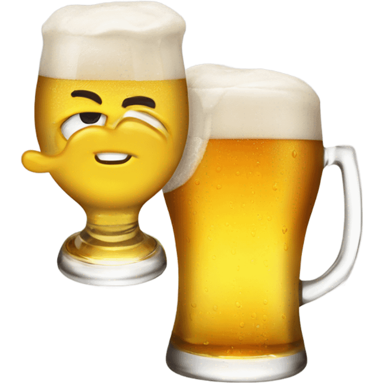 Emojis clinking glasses of beer  emoji