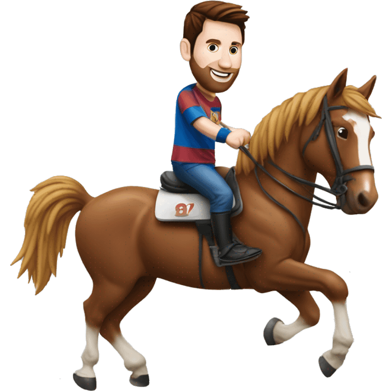 Messi sur un cheval emoji