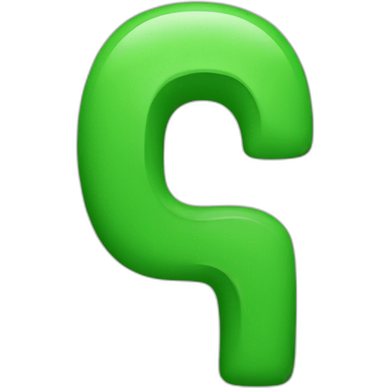 green letter P emoji