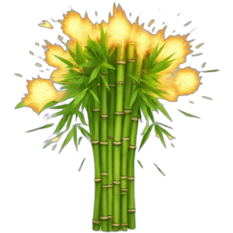 exploding bamboo emoji