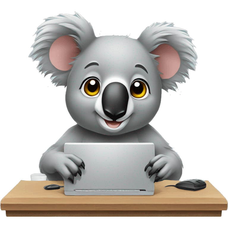 koala at the computer emoji