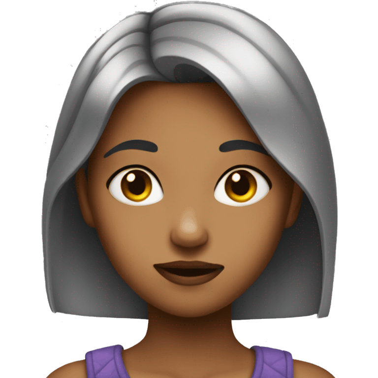 A girl with a scar on her face emoji