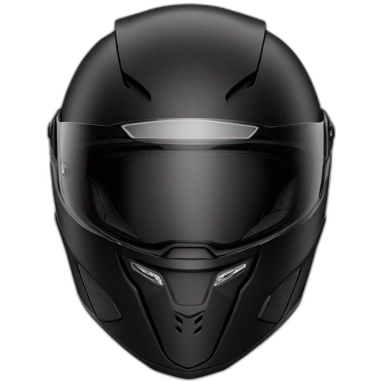 motorcycle helmet front black fullface black visor emoji