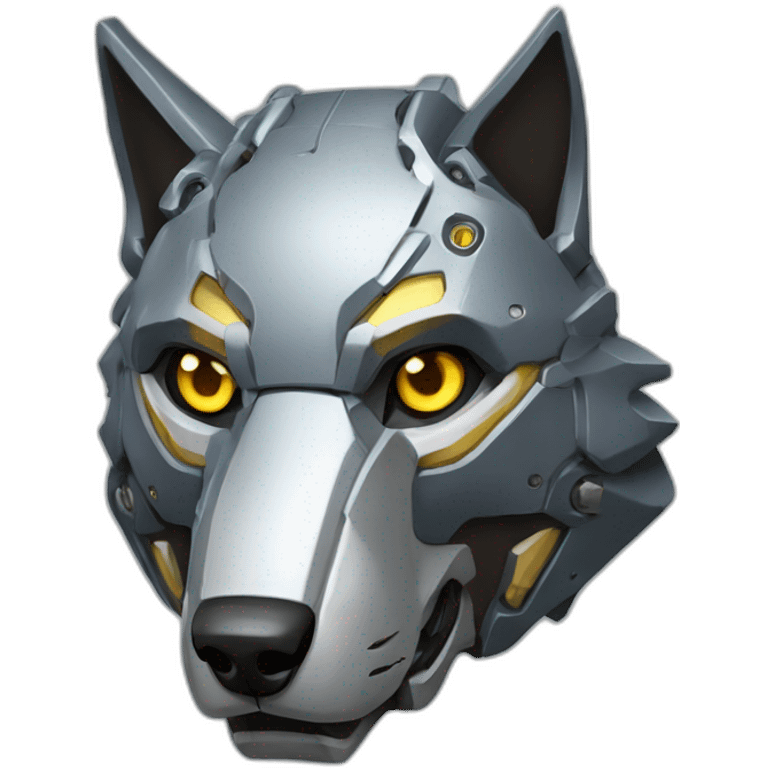 mecha wolf head emoji