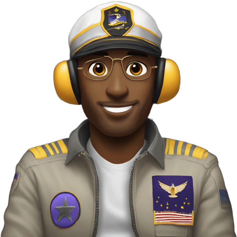 Kobe Bryant as a pilot  emoji