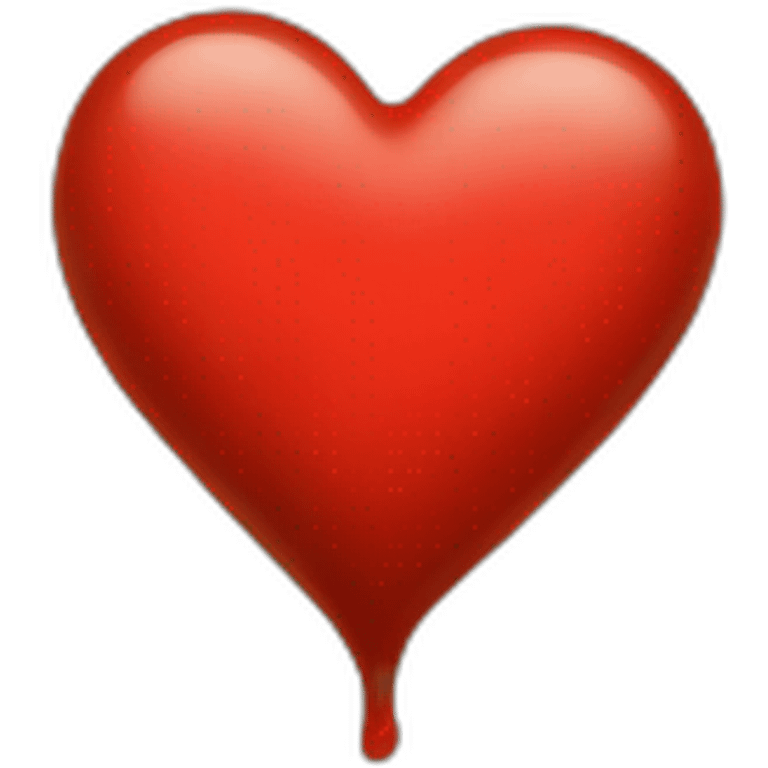 A red heart with A written on it  emoji