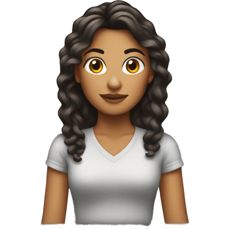 Chica de pelo marrón corto  emoji