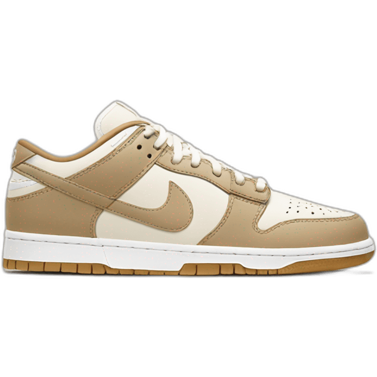 Dunk low beige and white emoji