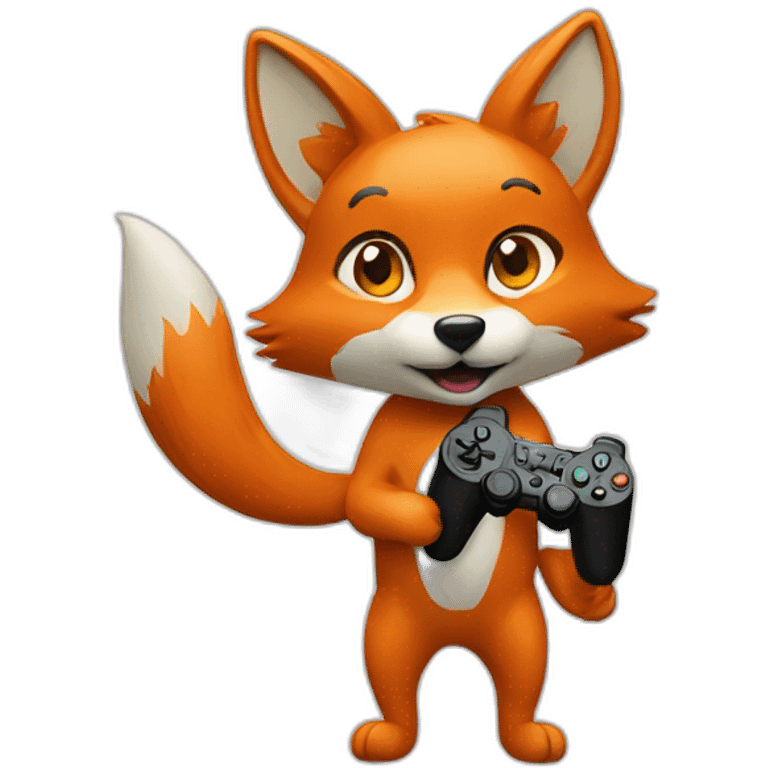 Fox with controller emoji