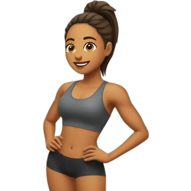 chica en el gimnasio  emoji