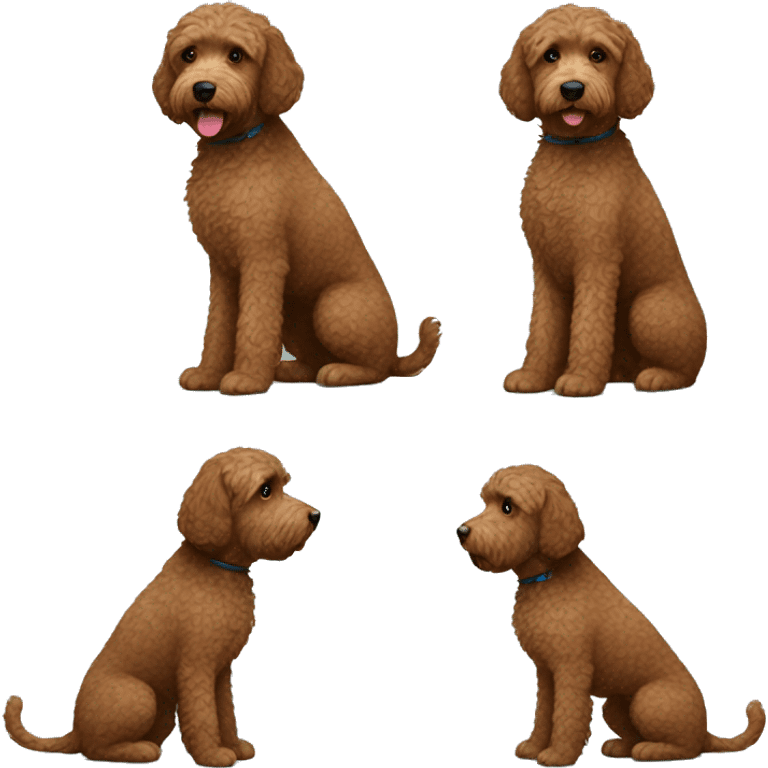 Brown mini labradoodle  emoji