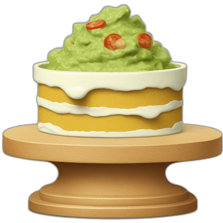 podium with guacamole on top, mayonnaise as loser emoji