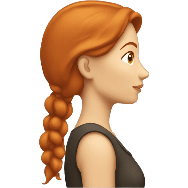 redhead woman side profile  emoji