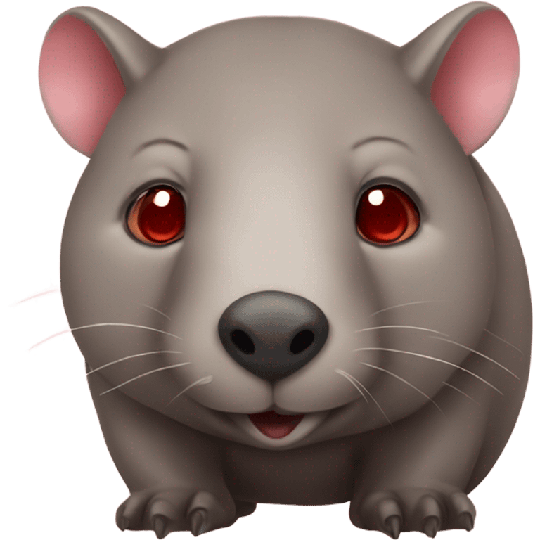 Wombat with love heart eyes emoji