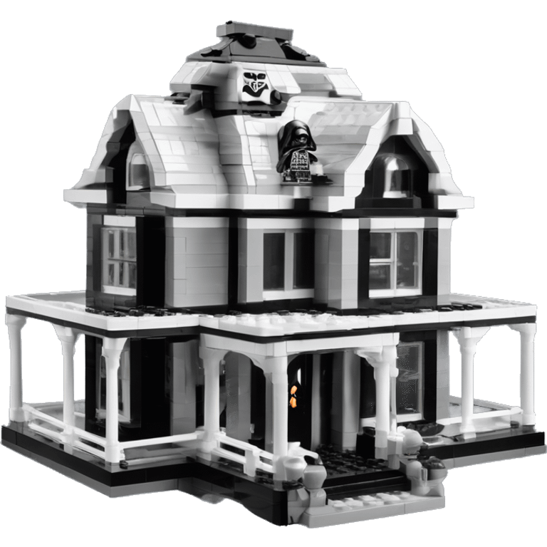 Lego Darth Vader’s and Barbie’s seriously dusty disturbing disgusting ghostly haunted horror dream mansion  emoji