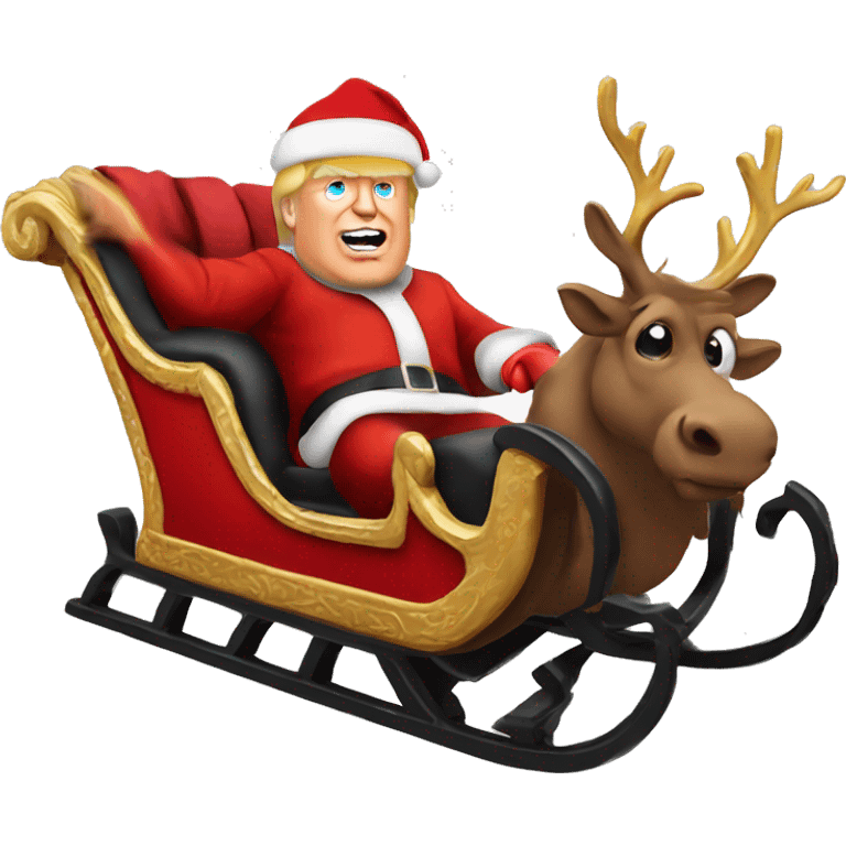 president trump in santas sleigh emoji