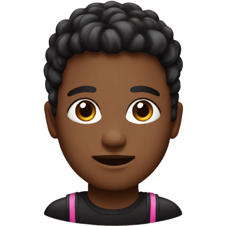 black and pink emoji