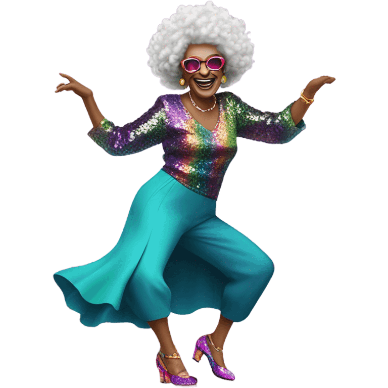 Disco grandma emoji