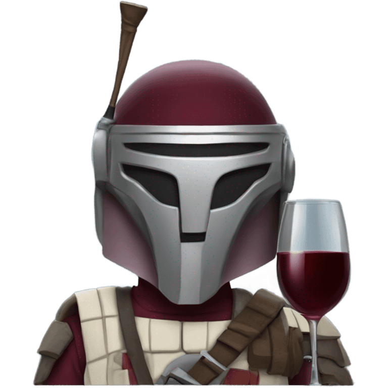 Madalorian with red wine emoji