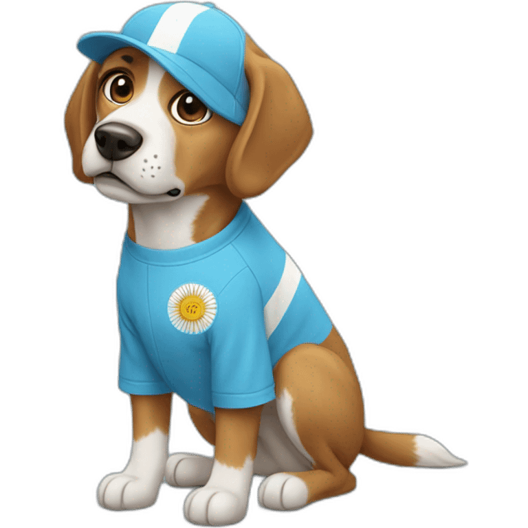 DOG WITH THE ARGENTINA T-SHIRT emoji